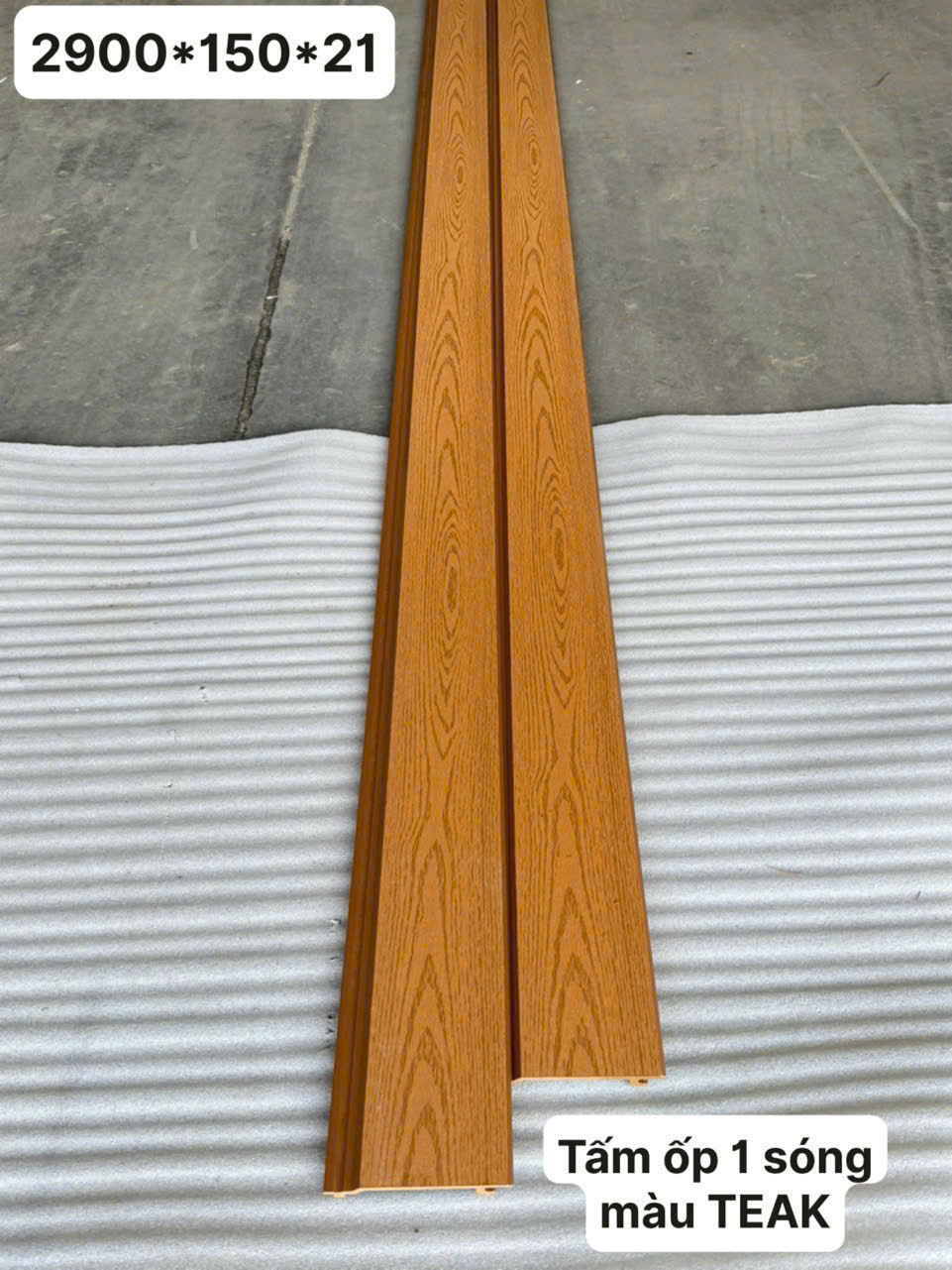 TẤM ỐP 1 SÓNG NGOÀI TRỜI - TEAK